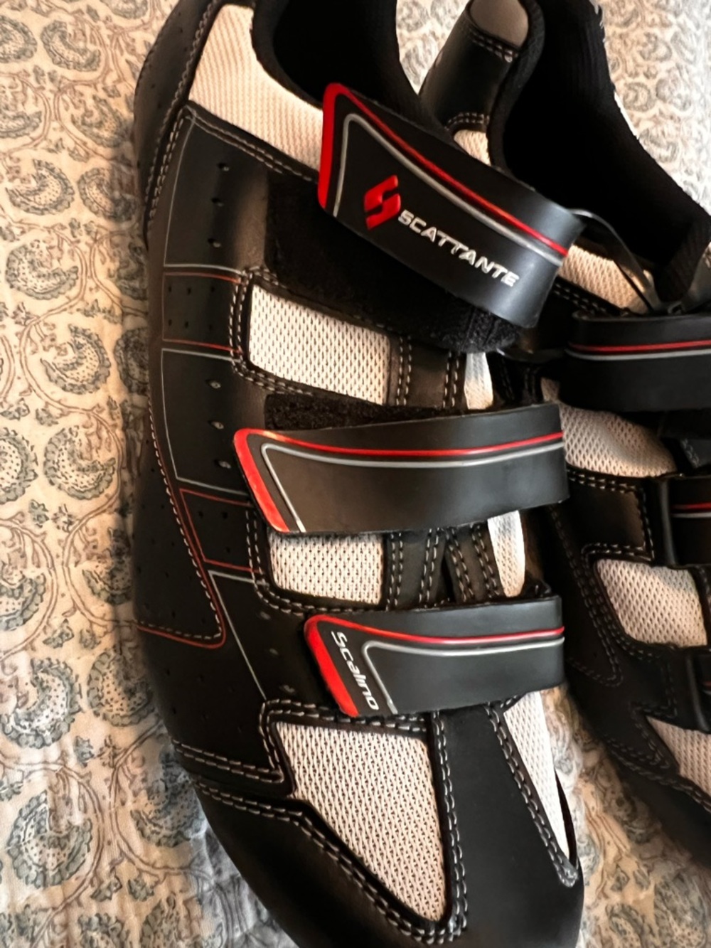 Sp Connect Cycling Shoes In Black, White & Red View 5